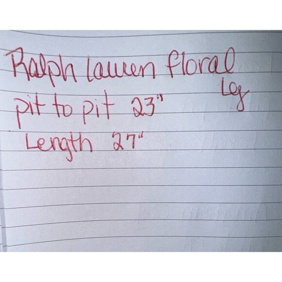 Lauren Ralph Lauren black label floral cotton button up blouse size large - Picture 8 of 8